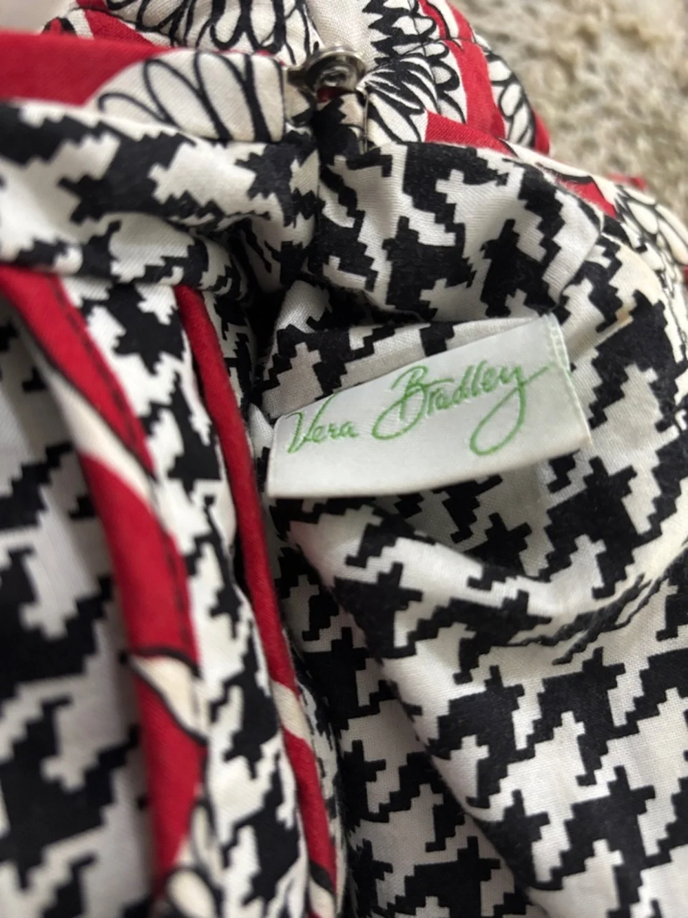 VERA BRADLEY RED DECO DAISY ALICE BOWLER Shoulder Bag‎